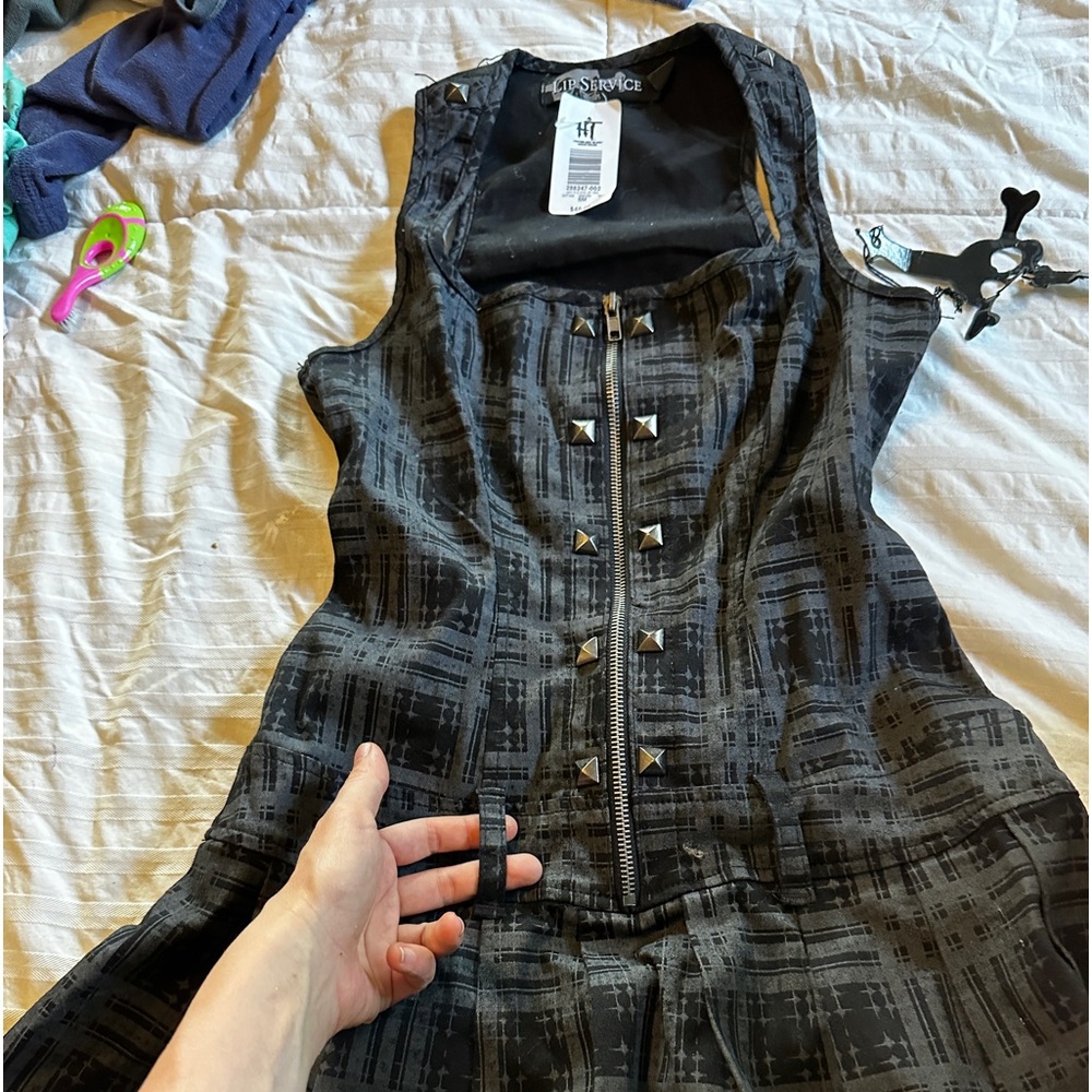 Lip Service black studded dress nwt size small
